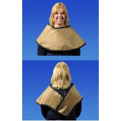 Palmero Healthcare Cling Shield® Adult Pano Stole Apron, No Collar - 30"x 12.5" - Taupe